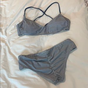Target Navy and White Pinstripe Bikini
